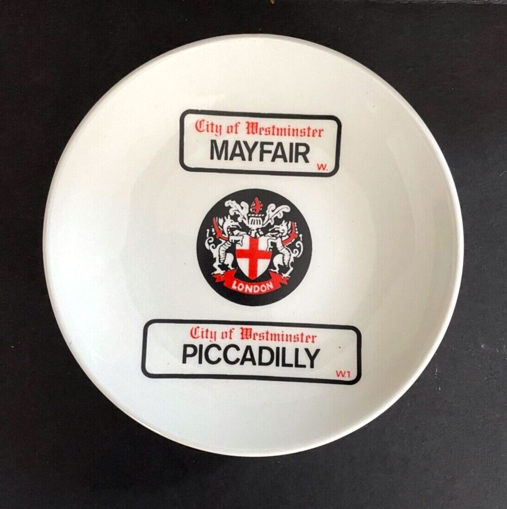 Vintage Pall Mall Ware FWR City of Westminster Mayfair / Piccadilly Trinket Dish